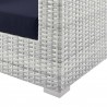 Modway Convene Outdoor Patio Loveseat - Light Gray Navy - Base Angle
