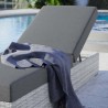 Modway Convene Outdoor Patio Chaise in Light Gray Charcoal - Lifestyle