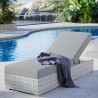 Modway Convene Outdoor Patio Chaise in Light Gray Gray - Lifestyle