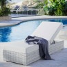 Modway Convene Outdoor Patio Chaise - Light Gray White - Lifestyle