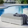 Modway Convene Outdoor Patio Rectangular Ottoman in Light Gray Gray - Lifestyle - Modway Convene Outdoor Patio Rectangular Ottoman in Light Gray Gray - Lifestyle