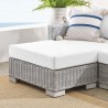 Modway Conway Sunbrella® Outdoor Patio Wicker Rattan 6-Piece Furniture Set - Light Gray White - Lifestyle