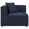 Modway Saybrook Outdoor Patio Upholstered 2-Piece Sectional Sofa Loveseat - Navy - Corner Chair in Side Angle - Modway Saybrook Outdoor Patio Upholstered 2-Piece Sectional Sofa Loveseat - Navy - Corner Chair in Side Angle