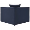 Modway Saybrook Outdoor Patio Upholstered 2-Piece Sectional Sofa Loveseat - Navy - Corner Chair in Back Angle
