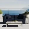 Modway Saybrook Outdoor Patio Upholstered 2-Piece Sectional Sofa Loveseat - Navy - Lifesttyle - Modway Saybrook Outdoor Patio Upholstered 2-Piece Sectional Sofa Loveseat - Navy - Lifesttyle