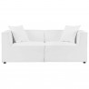 Modway Saybrook Outdoor Patio Upholstered 2-Piece Sectional Sofa Loveseat - White - Front Angle