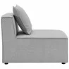 Modway Saybrook Outdoor Patio Upholstered 3-Piece Sectional Sofa - Gray - Armless Chair in Side Angle - Modway Saybrook Outdoor Patio Upholstered 3-Piece Sectional Sofa - Gray - Armless Chair in Side Angle