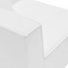 Modway Saybrook Outdoor Patio Upholstered 3-Piece Sectional Sofa - White - Seat Closeup Angle