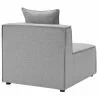 Modway Saybrook Outdoor Patio Upholstered 4-Piece Sectional Sofa - Gray - Armless Chair in Back Side Angle - Modway Saybrook Outdoor Patio Upholstered 4-Piece Sectional Sofa - Gray - Armless Chair in Back Side Angle