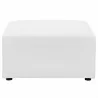 Modway Saybrook Outdoor Patio Upholstered 5-Piece Sectional Sofa - White - Ottoman in Front Angle - Modway Saybrook Outdoor Patio Upholstered 5-Piece Sectional Sofa - White - Ottoman in Front Angle