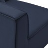 Modway Saybrook Outdoor Patio Upholstered 5-Piece Sectional Sofa - Navy - Seat Closeup Angle