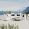 Modway Saybrook Outdoor Patio Upholstered 5-Piece Sectional Sofa - White - Lifestyle - Modway Saybrook Outdoor Patio Upholstered 5-Piece Sectional Sofa - White - Lifestyle