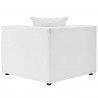 Modway Saybrook Outdoor Patio Upholstered 5-Piece Sectional Sofa - White - Corner Chair in Back Angle