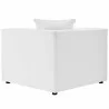 Modway Saybrook Outdoor Patio Upholstered 5-Piece Sectional Sofa - White - Corner Chair in Back Angle - Modway Saybrook Outdoor Patio Upholstered 5-Piece Sectional Sofa - White - Corner Chair in Back Angle