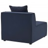 Modway Saybrook Outdoor Patio Upholstered 6-Piece Sectional Sofa - Navy - Armless Chair in Back Side Angle