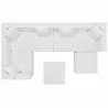 Modway Saybrook Outdoor Patio Upholstered 7-Piece Sectional Sofa - White - Set in Top Angle - Modway Saybrook Outdoor Patio Upholstered 7-Piece Sectional Sofa - White - Set in Top Angle