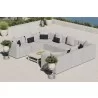 Modway Saybrook Outdoor Patio Upholstered 8-Piece Sectional Sofa - Gray - Lifestyle - Modway Saybrook Outdoor Patio Upholstered 8-Piece Sectional Sofa - Gray - Lifestyle