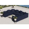 Modway Saybrook Outdoor Patio Upholstered 8-Piece Sectional Sofa - Navy - Lifestyle