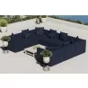 Modway Saybrook Outdoor Patio Upholstered 8-Piece Sectional Sofa - Navy - Lifestyle - Modway Saybrook Outdoor Patio Upholstered 8-Piece Sectional Sofa - Navy - Lifestyle