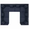 Modway Saybrook Outdoor Patio Upholstered 8-Piece Sectional Sofa - Navy - Set in Top Angle - Modway Saybrook Outdoor Patio Upholstered 8-Piece Sectional Sofa - Navy - Set in Top Angle