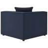Modway Saybrook Outdoor Patio Upholstered 8-Piece Sectional Sofa - Navy - Corner Chair in Back Angle - Modway Saybrook Outdoor Patio Upholstered 8-Piece Sectional Sofa - Navy - Corner Chair in Back Angle