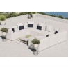 Modway Saybrook Outdoor Patio Upholstered 8-Piece Sectional Sofa - White - Lifestyle