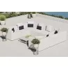 Modway Saybrook Outdoor Patio Upholstered 8-Piece Sectional Sofa - White - Lifestyle - Modway Saybrook Outdoor Patio Upholstered 8-Piece Sectional Sofa - White - Lifestyle