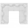 Modway Saybrook Outdoor Patio Upholstered 8-Piece Sectional Sofa - White - Set in Top Angle