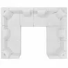Modway Saybrook Outdoor Patio Upholstered 8-Piece Sectional Sofa - White - Set in Top Angle - Modway Saybrook Outdoor Patio Upholstered 8-Piece Sectional Sofa - White - Set in Top Angle