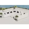Modway Saybrook Outdoor Patio Upholstered 10-Piece Sectional Sofa - White - Lifestyle - Modway Saybrook Outdoor Patio Upholstered 10-Piece Sectional Sofa - White - Lifestyle