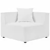 Modway Saybrook Outdoor Patio Upholstered 10-Piece Sectional Sofa - White - Corner Chair in Front Angle - Modway Saybrook Outdoor Patio Upholstered 10-Piece Sectional Sofa - White - Corner Chair in Front Angle