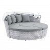 Modway Scottsdale Canopy Outdoor Patio Daybed in Light Gray Gray - Front Side Angle