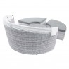 Modway Scottsdale Canopy Outdoor Patio Daybed in Light Gray Gray - Back Side Angle