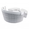 Modway Scottsdale Canopy Outdoor Patio Daybed in Light Gray White - Back Side Angle