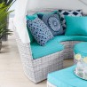 Modway Scottsdale Canopy Sunbrella® Outdoor Patio Daybed in Light Gray Aruba - Lifestyle