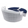 Modway Scottsdale Canopy Sunbrella® Outdoor Patio Daybed in Light Gray Navy -  Back Side Angle