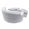 Modway Scottsdale Canopy Sunbrella® Outdoor Patio Daybed in Light Gray Pebble - Back Side Angle