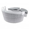 Modway Scottsdale Canopy Sunbrella® Outdoor Patio Daybed in Light Gray Gray - Back Side Angle