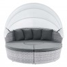 Modway Scottsdale Canopy Sunbrella® Outdoor Patio Daybed in Light Gray Gray - Retractable in Front Angle