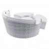 Modway Scottsdale Canopy Sunbrella® Outdoor Patio Daybed - Light Gray White - Back Side Angle