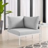 Modway Harmony Sunbrella® Outdoor Patio Aluminum Corner Chair in Gray Gray - Lifestyle