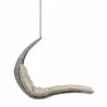 Modway Landscape Hanging Chaise Lounge Outdoor Patio Swing Chair in Light Gray Beige - Side Angle - Modway Landscape Hanging Chaise Lounge Outdoor Patio Swing Chair in Light Gray Beige - Side Angle