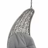 Modway Landscape Hanging Chaise Lounge Outdoor Patio Swing Chair in Light Gray Gray - Closeup Top Angle - Modway Landscape Hanging Chaise Lounge Outdoor Patio Swing Chair in Light Gray Gray - Closeup Top Angle