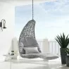 Modway Landscape Hanging Chaise Lounge Outdoor Patio Swing Chair in Light Gray Gray - Lifestyle - Modway Landscape Hanging Chaise Lounge Outdoor Patio Swing Chair in Light Gray Gray - Lifestyle