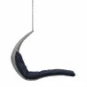 Modway Landscape Hanging Chaise Lounge Outdoor Patio Swing Chair in Light Gray Navy - Front Angle - Modway Landscape Hanging Chaise Lounge Outdoor Patio Swing Chair in Light Gray Navy - Front Angle