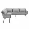 Modway Endeavor Outdoor Patio Wicker Rattan Sectional Sofa - Gray Gray - Side Angle - Modway Endeavor Outdoor Patio Wicker Rattan Sectional Sofa - Gray Gray - Side Angle