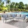 Modway Endeavor Outdoor Patio Wicker Rattan Sectional Sofa - Gray Gray - Lifestyle