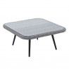 Modway Endeavor Outdoor Patio Wicker Rattan Square Coffee Table - Gray - Front Side Top Angle