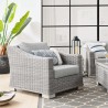 Modway Conway Outdoor Patio Wicker Rattan Armchair in Light Gray Gray - Lifestyle - Modway Conway Outdoor Patio Wicker Rattan Armchair in Light Gray Gray - Lifestyle