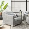 Modway Conway Outdoor Patio Wicker Rattan Armchair in Light Gray Gray - Lifestyle - Modway Conway Outdoor Patio Wicker Rattan Armchair in Light Gray Gray - Lifestyle